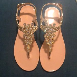 Jeweled Sandals.  Never worn. Size 9.5